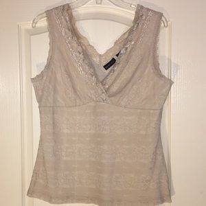 New York & Company laced detail blouse